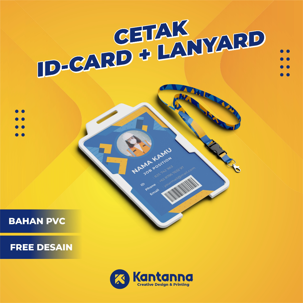 

CETAK ID CARD + LANYARD CUSTOM 1 SISI/ 2 SISI |TEMA01-10 |TERJANGKAU |ELEGAN