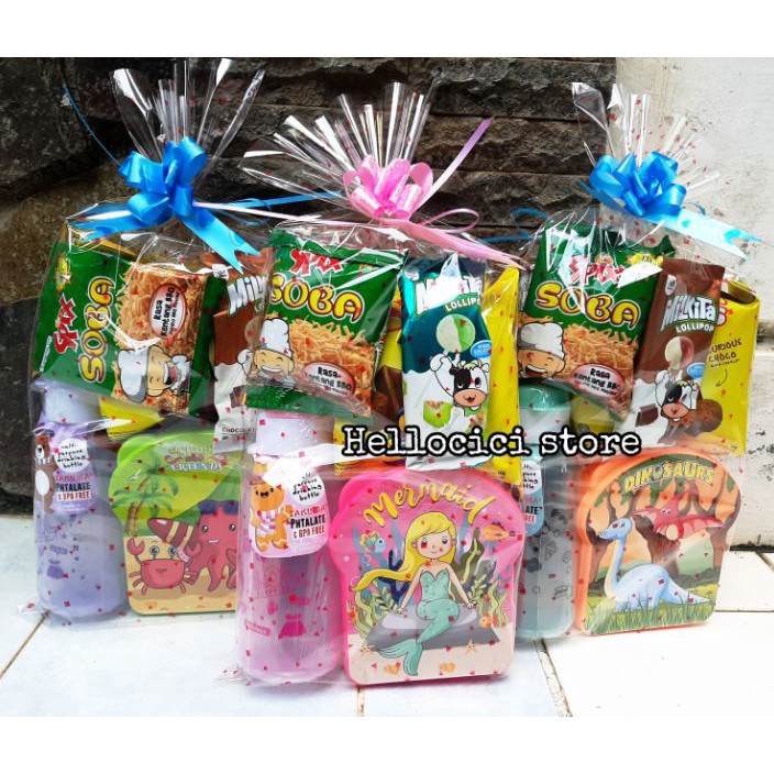 

COD NEWPRODUCT PARCEL BINGKISAN SNACK LUNCH BOX BOTOL MINUM KEMASAN ULANG TAHUN