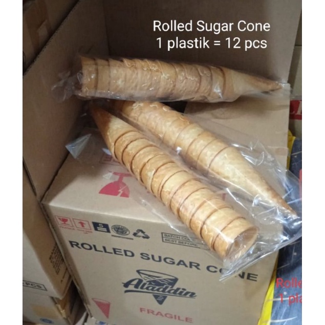 

New event Cup Cone Rolled Sugar Aladdin Corong Es Cup Cone Es 1 plastik 12 pcs