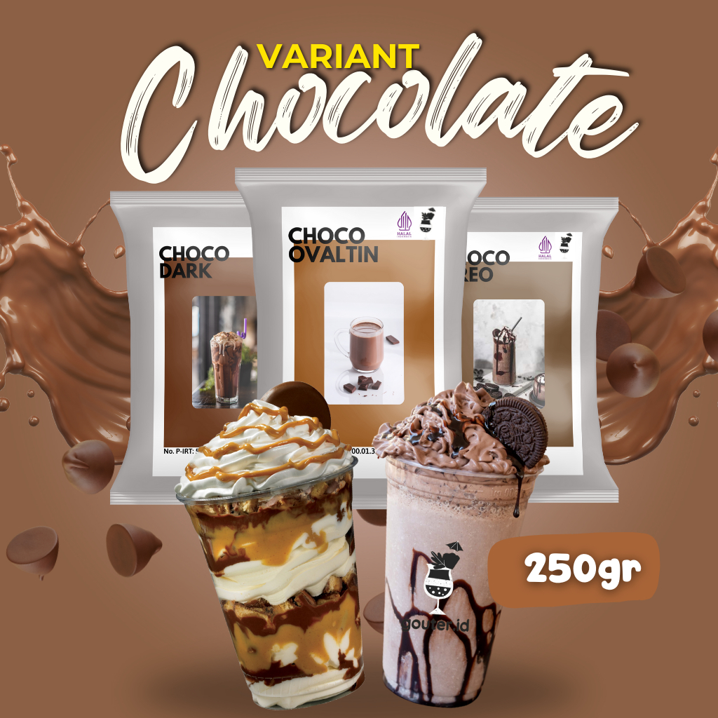 

Gouter - Bubuk Coklat Minuman 250gr Regular Mix Gula dan Creamer / Bubuk Minuman Aneka Rasa Coklat