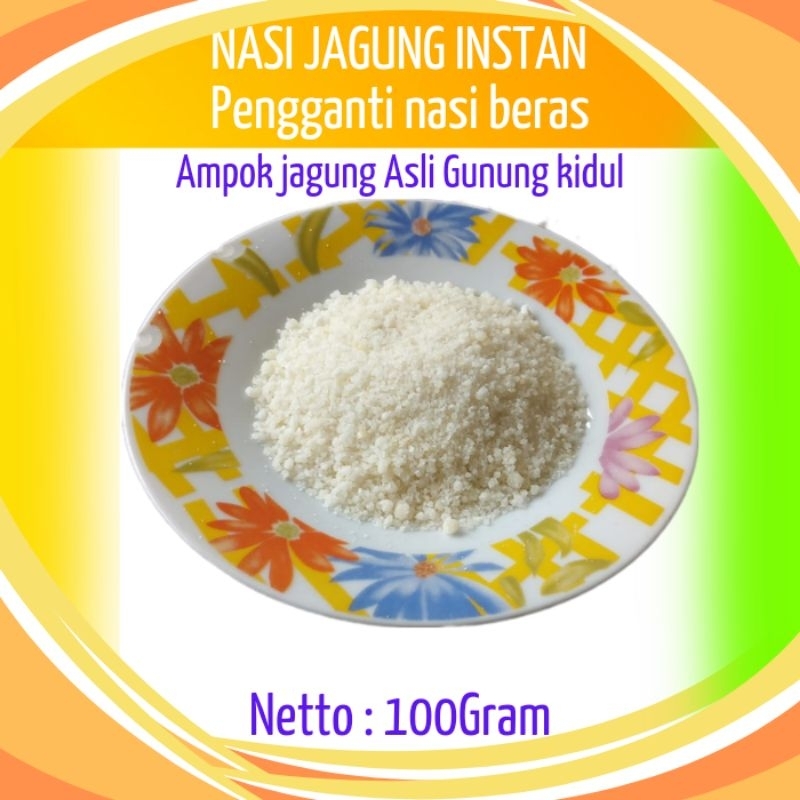 

AMPOK JAGUNG/BERAS JAGUNG INSTAN/NASI JAGUNG INSTAN 100GR/NASI JAGUNG PUTIH INSTAN