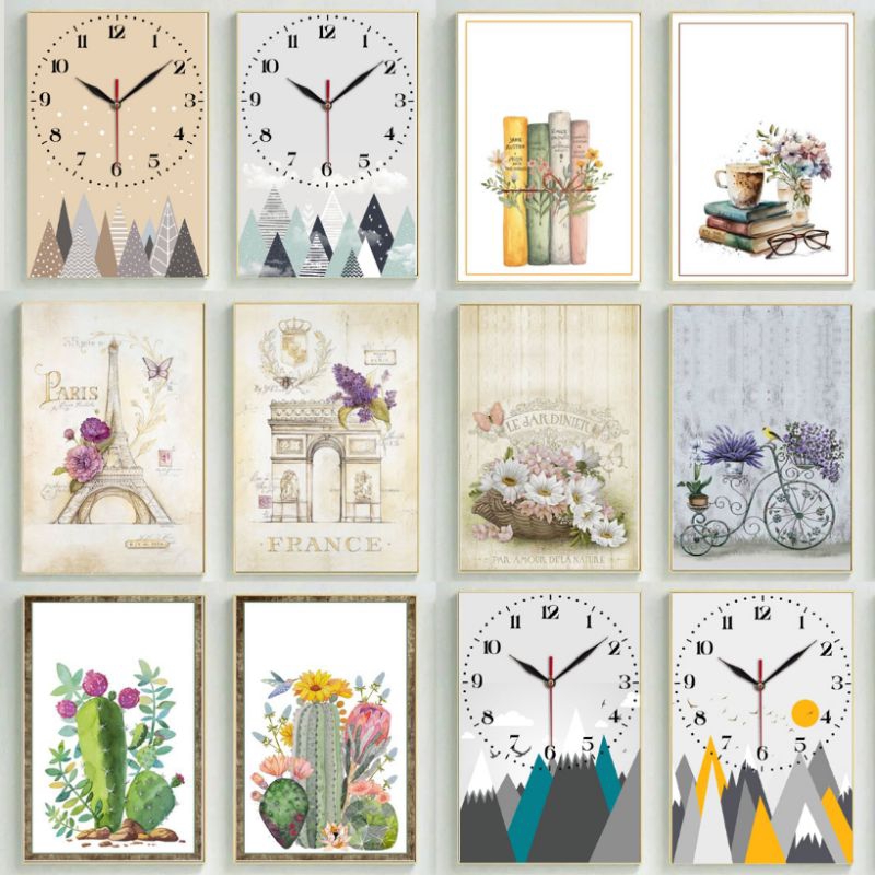 Hiasan pajangan jam dinding 20x30 kayu mdf