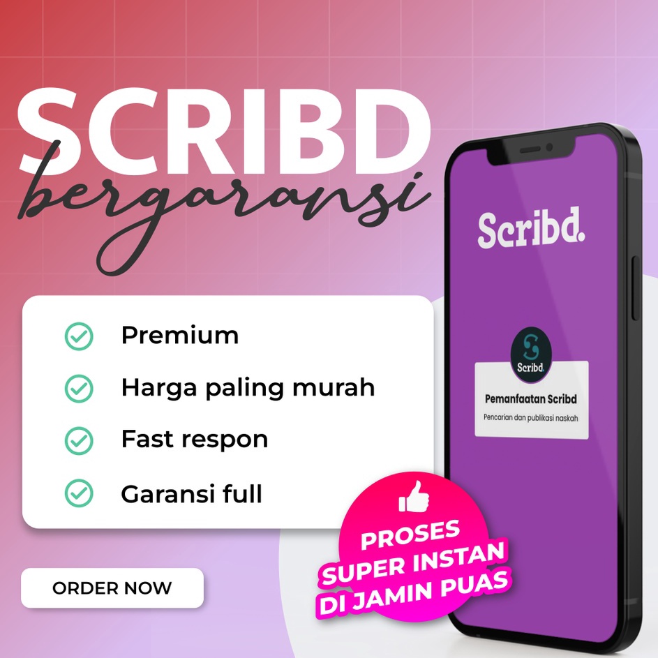 Paling Popular Scribd  Scribd Lifetime  Scribd 1 Tahun  Scribd unlimited  scribd sharing  scribd pri