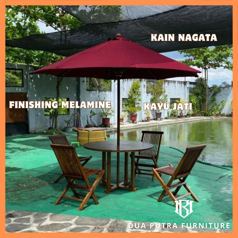 TENDA PAYUNG NAGATA, TENDA PAYUNG TAMAN, PAYUNG CAFE, SET MEJA PAYUNG TAMAN, PAYUNG KAFE OUTDOOR DLL
