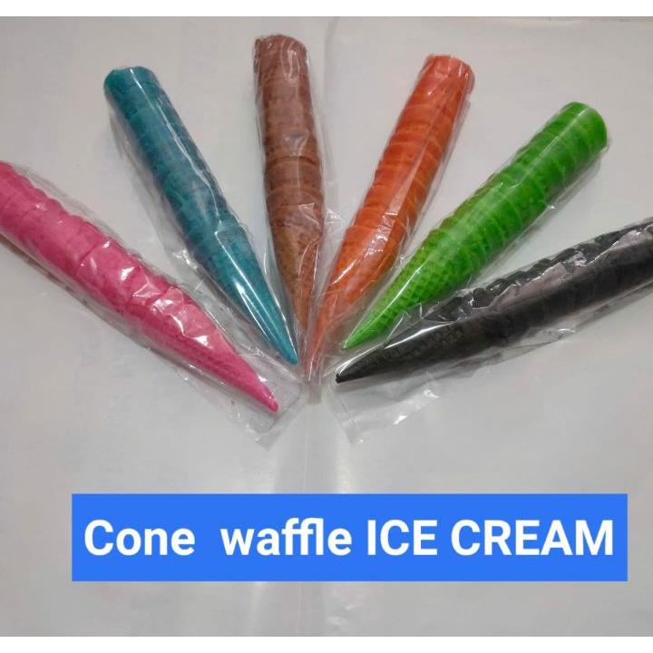 

Terbaru 5 pack CONE CORNELLO WAFFLE ICECREAM WARNA WARNI