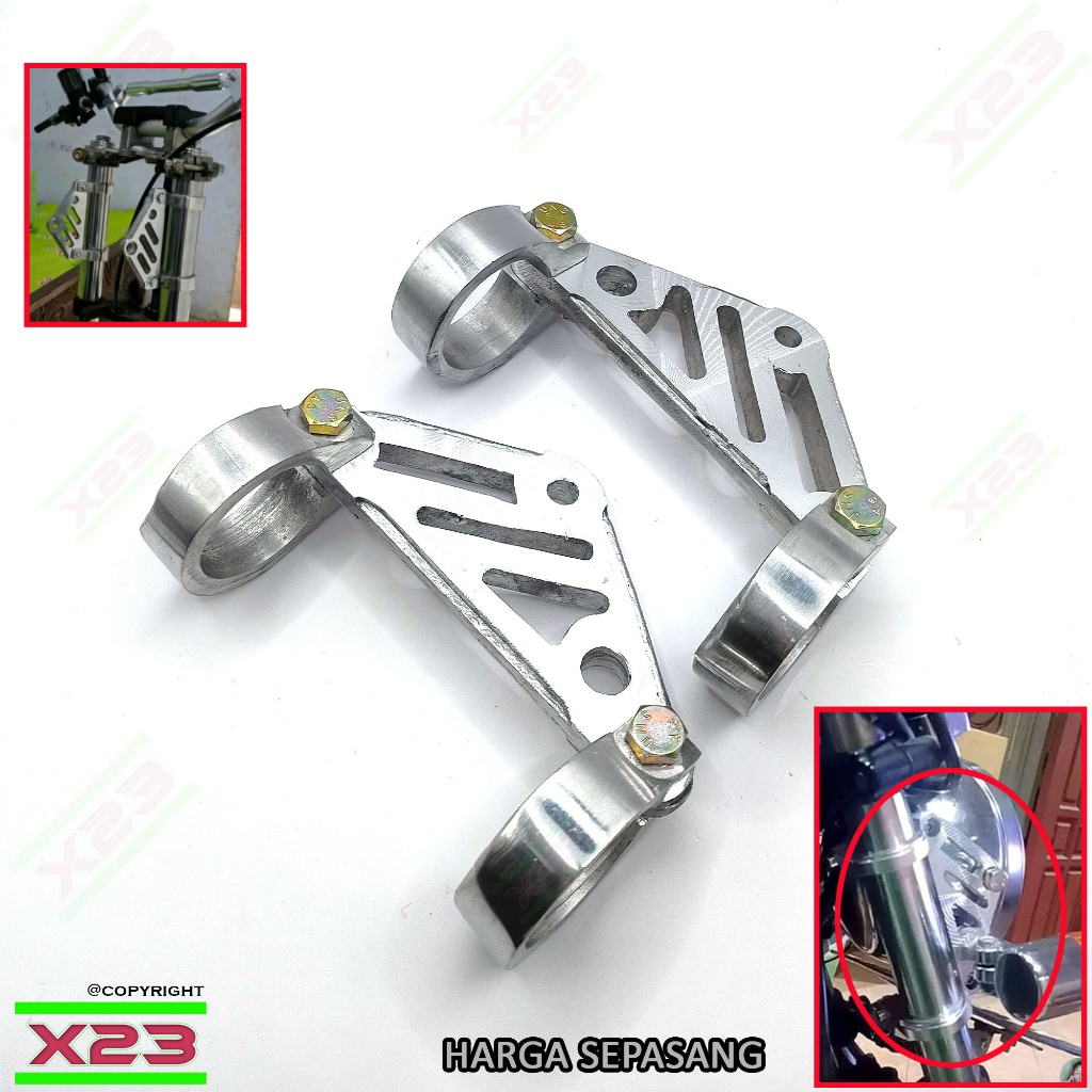 pangkon lampu depan rx king cnc dudukan lampu breket lampu