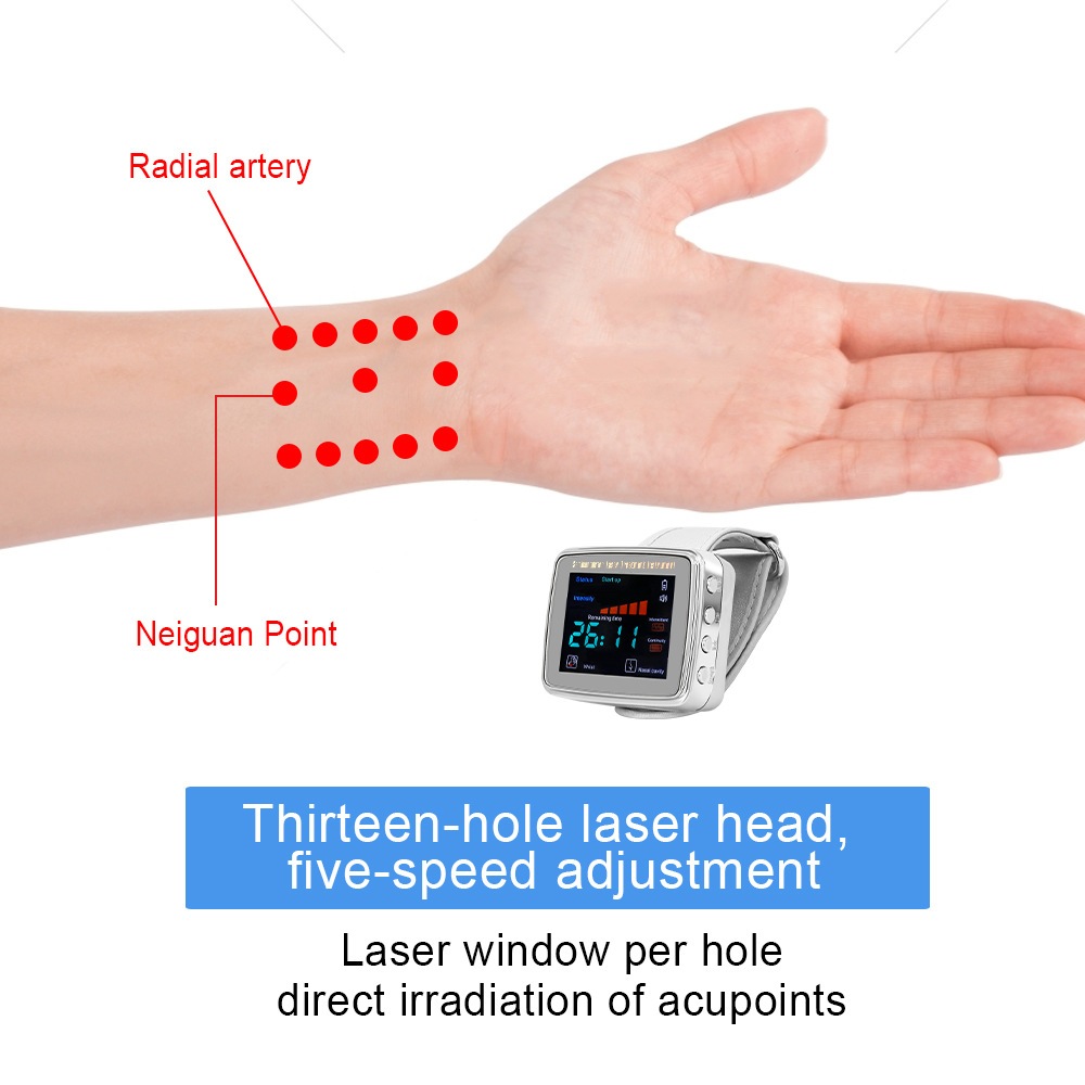 Jam Tangan Terapi Laser Kesehatan 13 Titik Untuk Darah Tinggi Diabetes Kolesterol