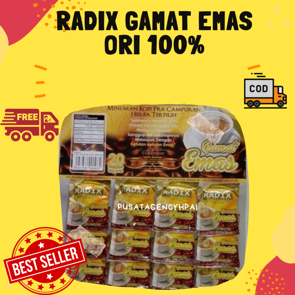 

KOPI RADIX GAMAT EMAS ORI HPA MALAYSIA | PEMULIHAN PATAH TULANG | MENCEGAH KANKER | ISI 20 SACHET