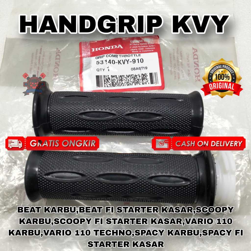 HANDGRIP HONDA KVY BUAT MOTOR BEAT KARBU | BEAT FI STARTER KASAR | SCOOPY KARBU | SCOOPY FI STARTER 