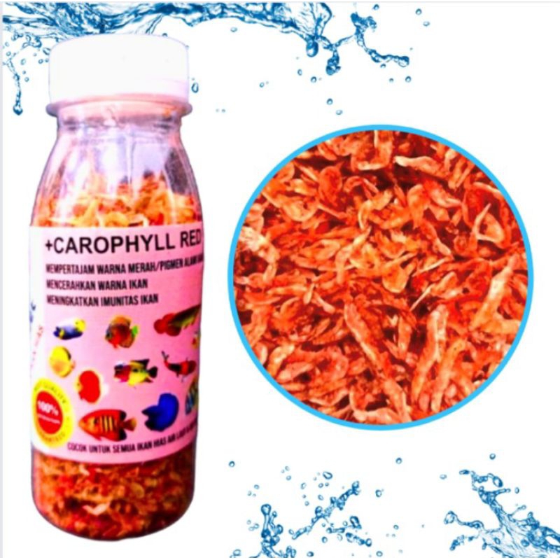 Makanan Ikan Udang Premium FISH LOVER ORIGINAL RED BLUE YELLOW UDANG BOTOL 30gr