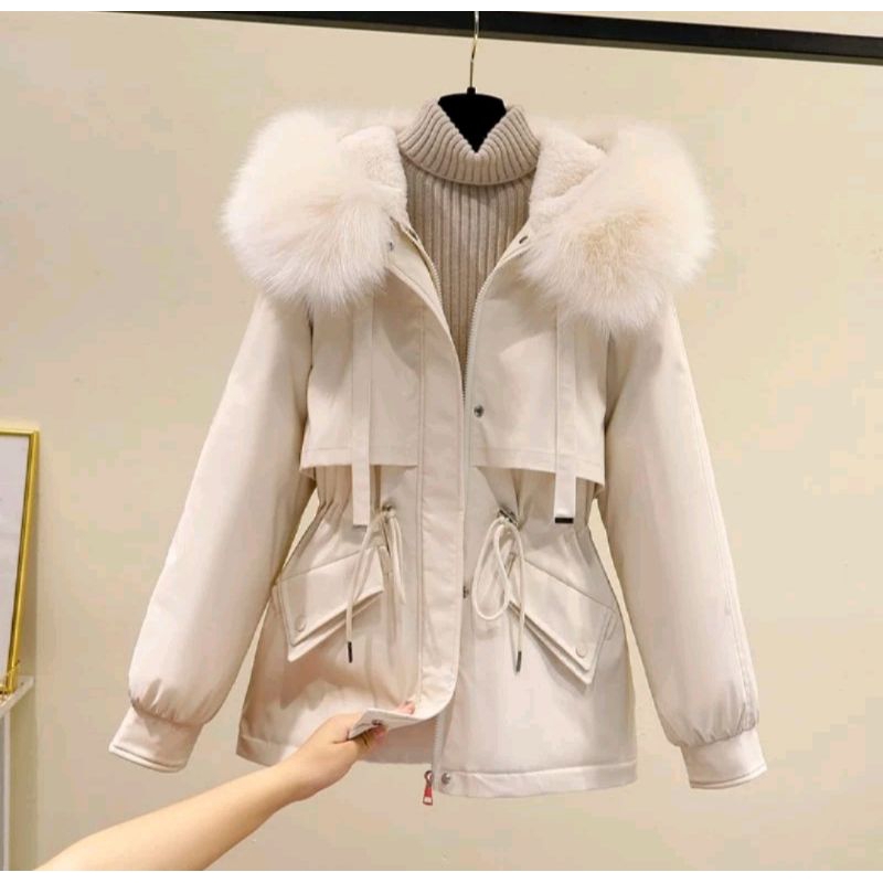 WOMEN PARKA WINTER COAT INNER FUR