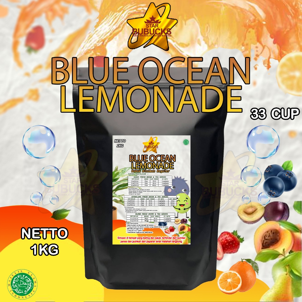

Star Bubucks Rasa Blue Ocean Lemonade Bubuk Instan Minuman Premiun ( 1 Kg )