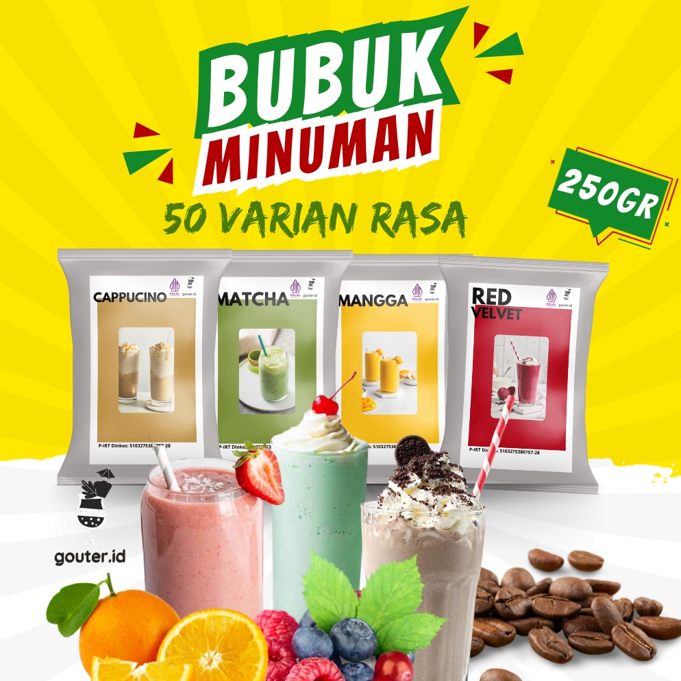 

COD TERMURAH BUBUK MINUMAN RASA 25GR SERBUK MINUMAN ANEKA RASA BUBUK MINUMAN KEKINIAN MINUMAN INSTAN