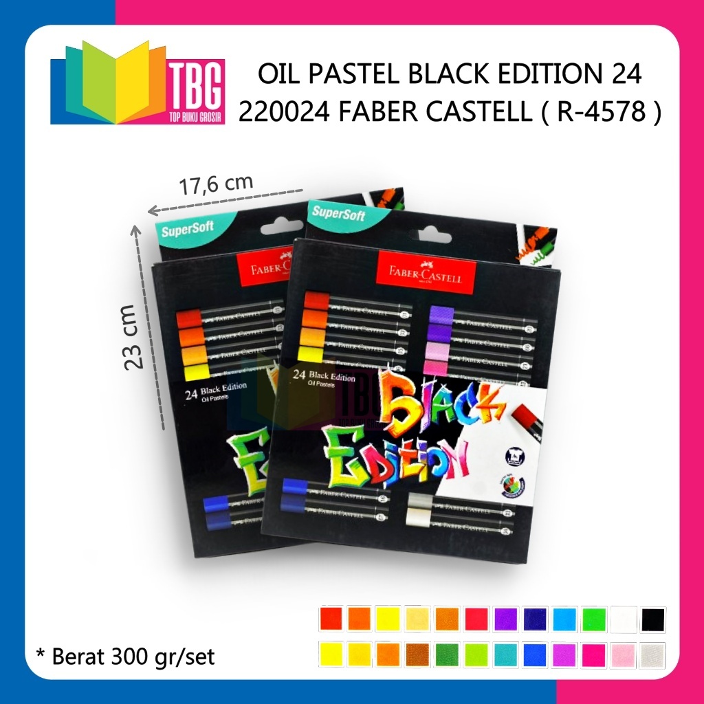 

1 SET OIL PASTEL BLACK EDITION 24 220024 FABER CASTELL KRAYON CRAYON ALAT MEWARNAI (R-4578)