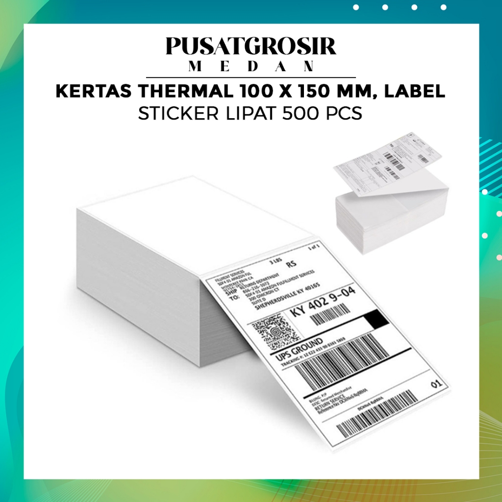 

KERTAS THERMAL 100 X 150 MM, LABEL STICKER LIPAT 500 PCS
