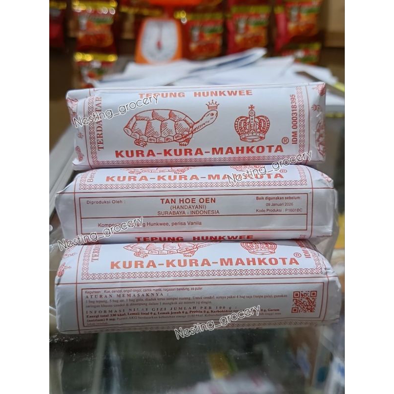 

Tepung Hunkwee Cap Kura-kura Mahkota 95 gr