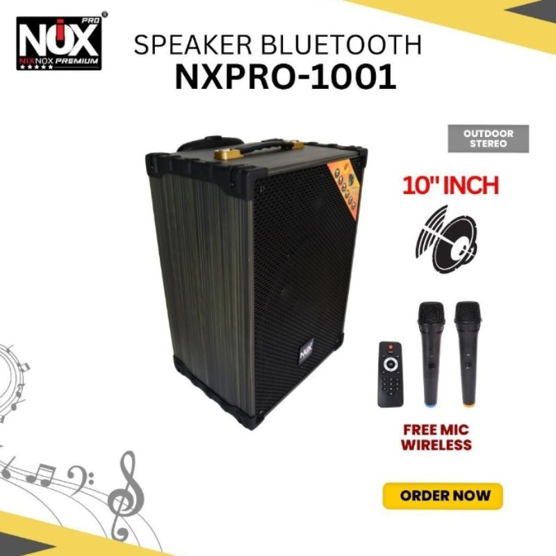 Speaker Portable NIX NOX NXPRO 1001 Speaker NXPRO NIX NOX 10 INCH Blutooth Karaoeke