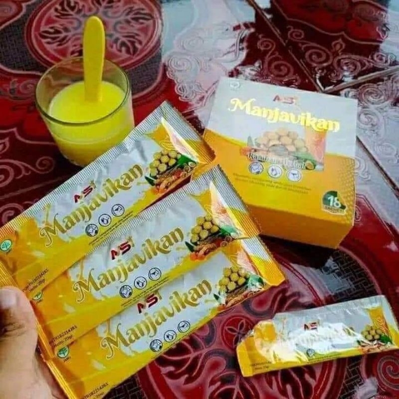 

(BISA COD)❗MANJAVIKAN ORIGINAL/BPOM❗ECER 1 sct jamu pelancar & nyeri haid,❗exp:2026