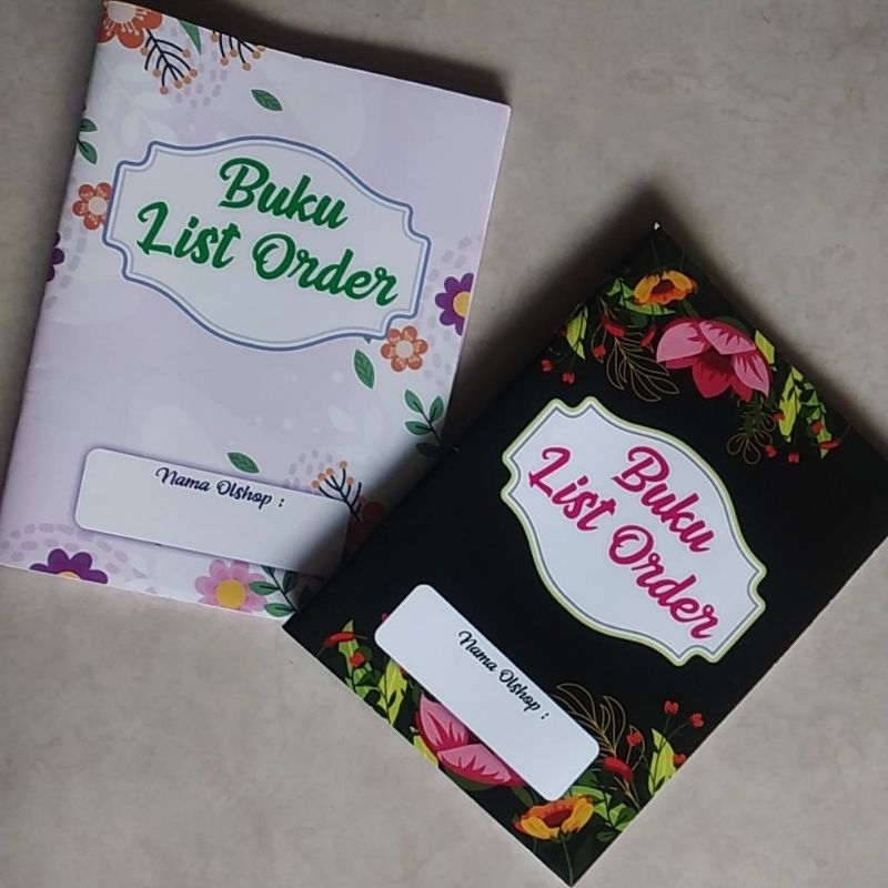 

List Order / Order Book Uk A5 ( seukuran buku tulis ) isi 96 Halaman