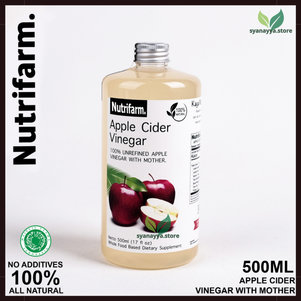 

ORIGINAL Cuka Apel Organik 500ml - Apple Cider Vinegar - Cuka Sari Apel 100% Natural