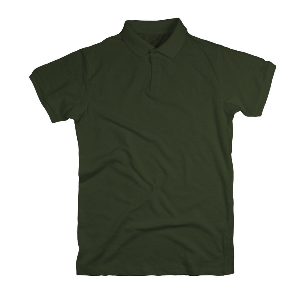 KAOS KERAH / POLO SHIRT COMBED PIQUE DIAMOND 30S PENDEK - WARNA ARMY GREEN - AWESAM