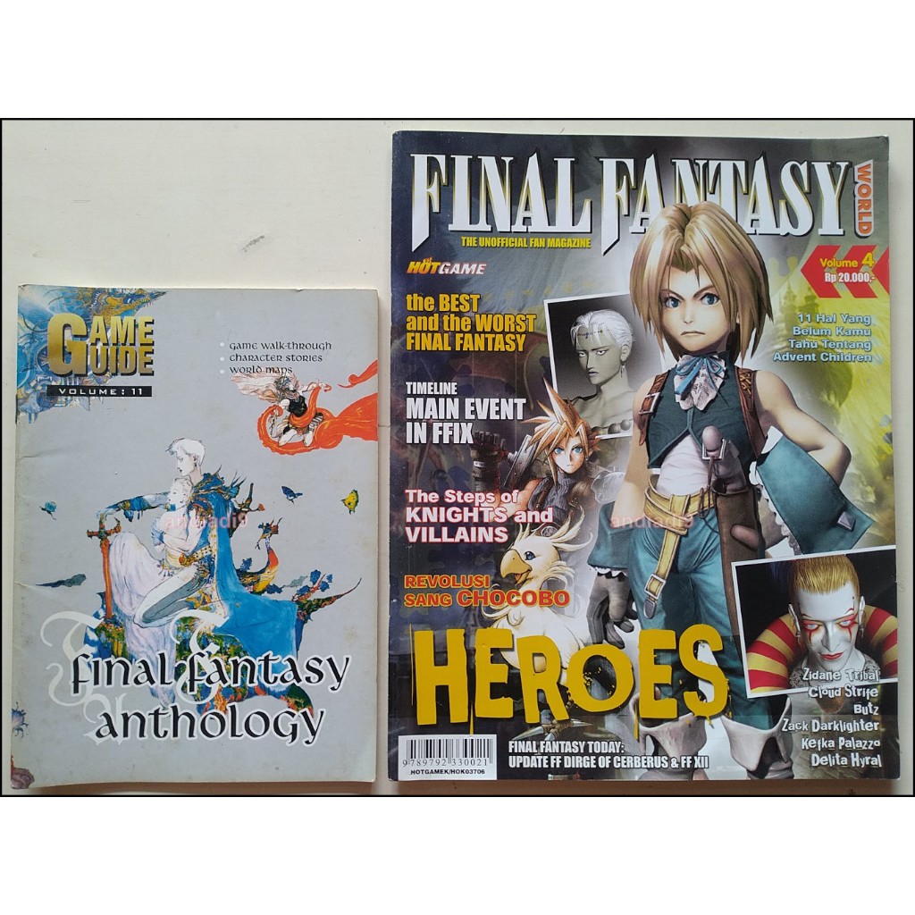 GAME GUIDE VOL. 11 FINAL FANTASY ANTHOLOGY MAJALAH FINAL FANTASY WORLD VOL. 4 HEROES