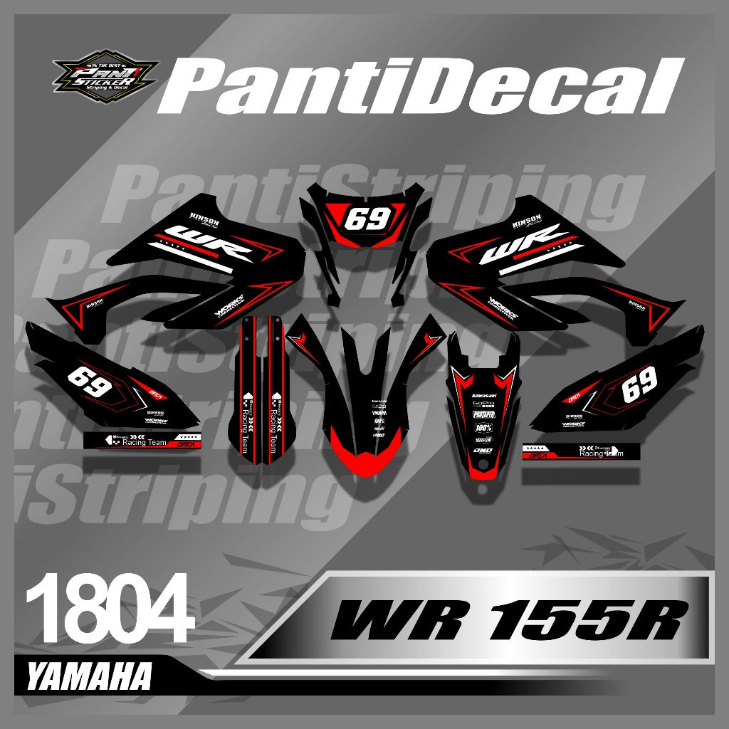 Decal Yamaha WR 155 Premium Tebal Superglosy Mengkilap
