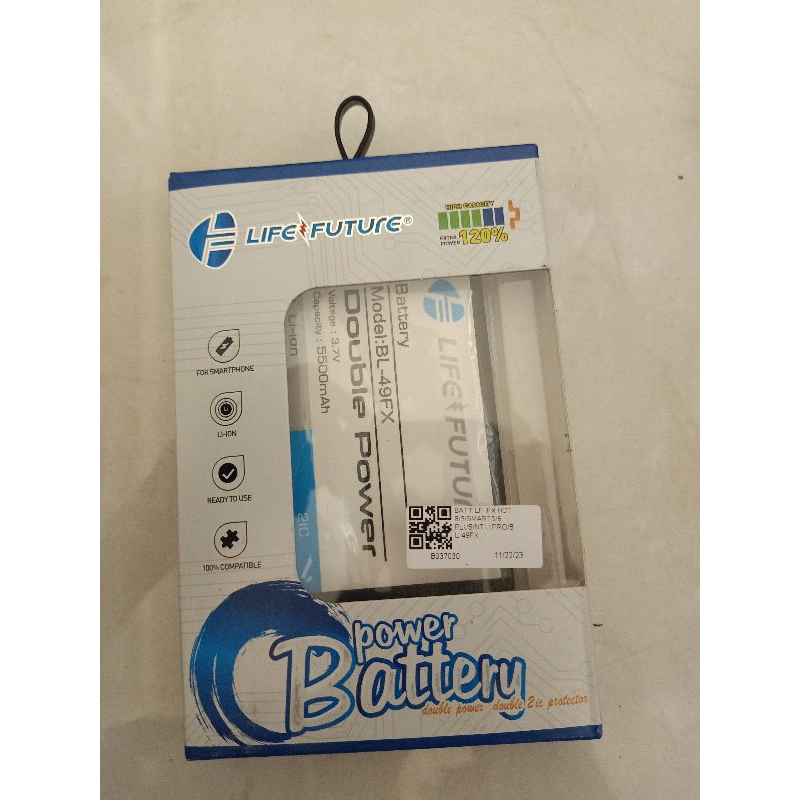 BATERAI HP LIFE FUTURE INFINIX HOT 8 / HOT 9 / SMART 5 / SMART 6+  BL-49FX