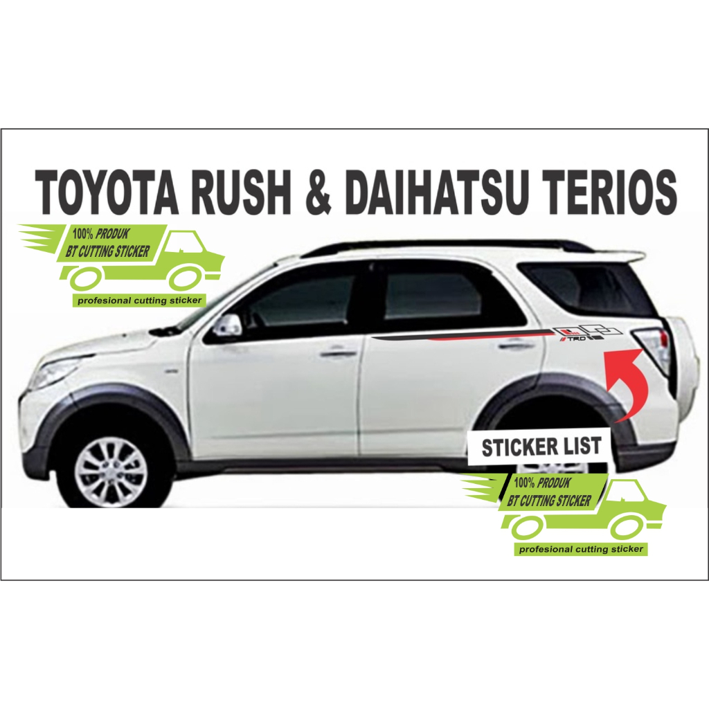 stiker striping mobil terios stiker terios sticker mobil terios