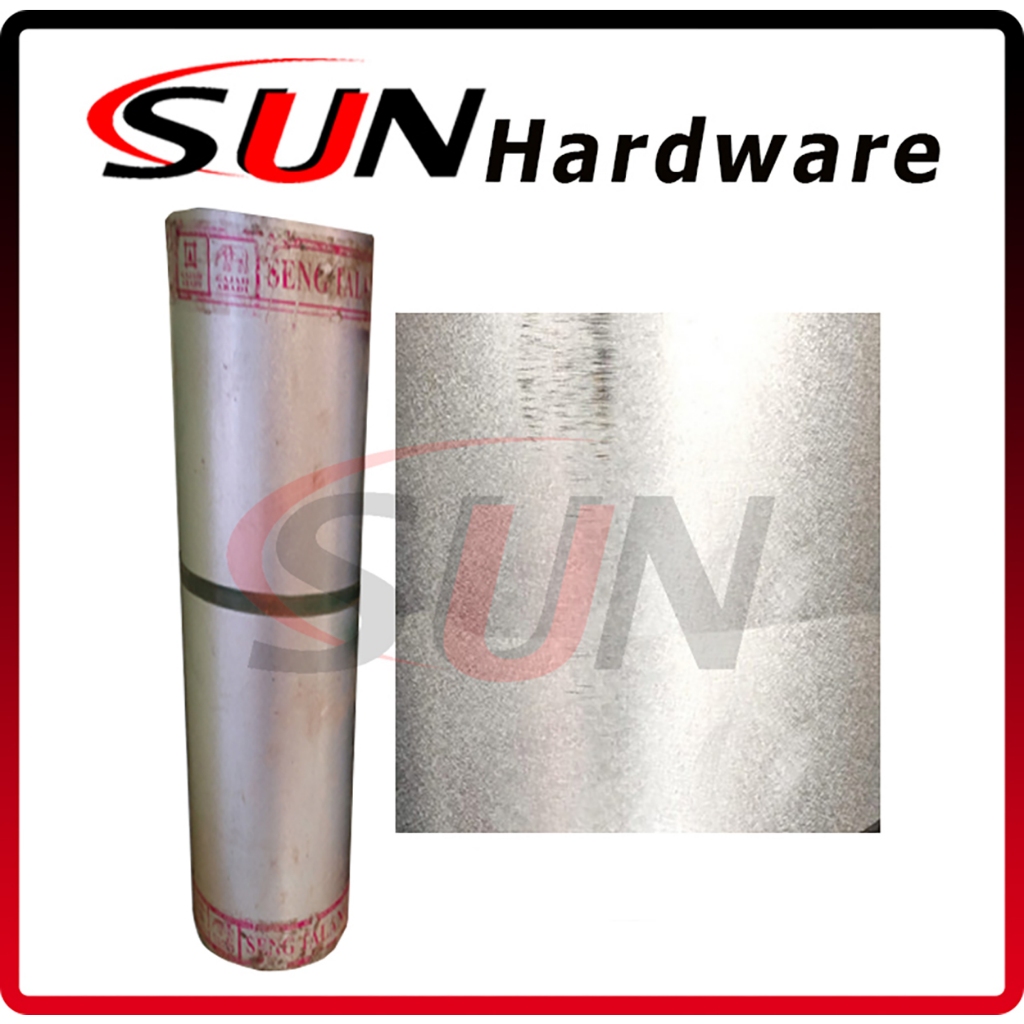 Seng plat Galvalum Anti Karat 120 cm talang atap gerobak warung Meteran