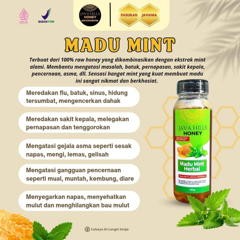 

madu mint javahills honey