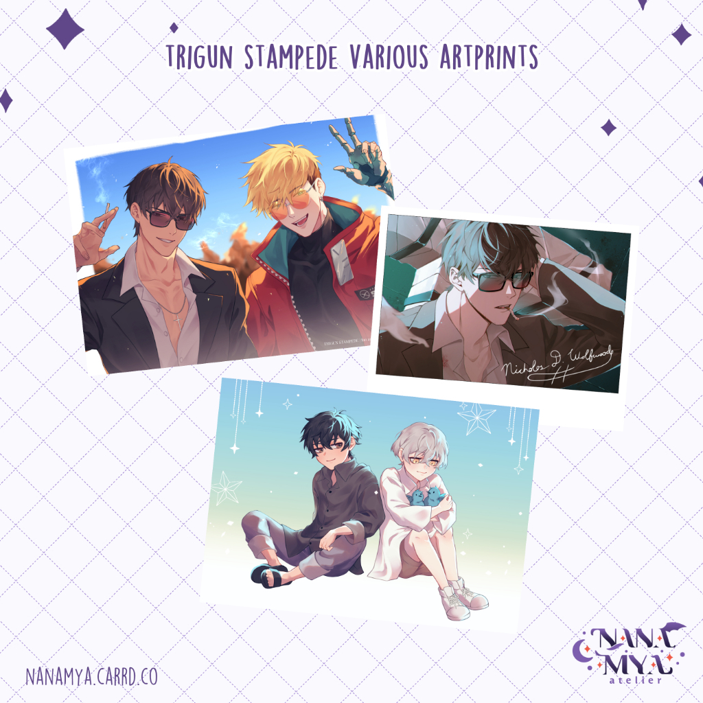 Trigun Stampede Various  Artprints