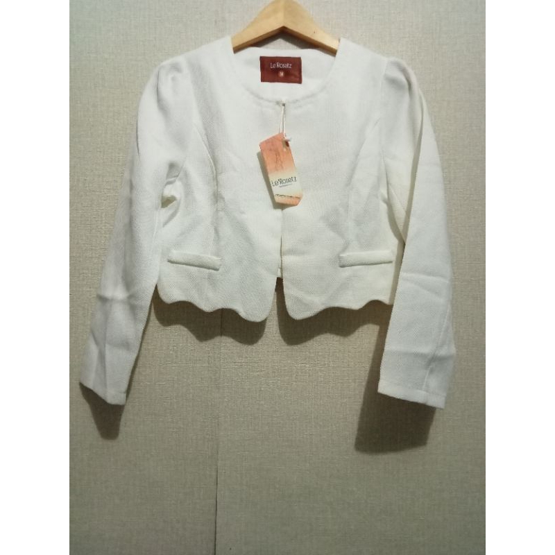 Blazer crop putih Le'Rosetz Size M