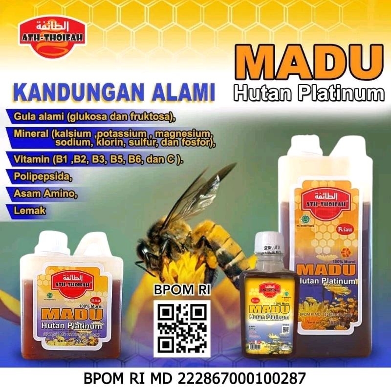 

Madu Hutan Platinum (Riau Sialang) Ath-Thoifah Murni dan Original 500gram