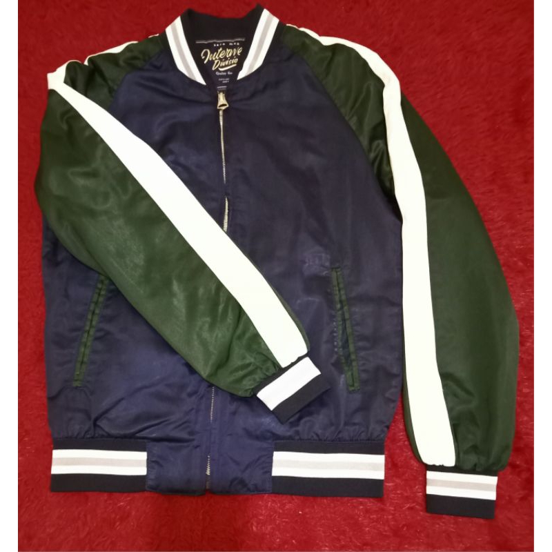jaket bomber sukajan zara man/ varsity zara man