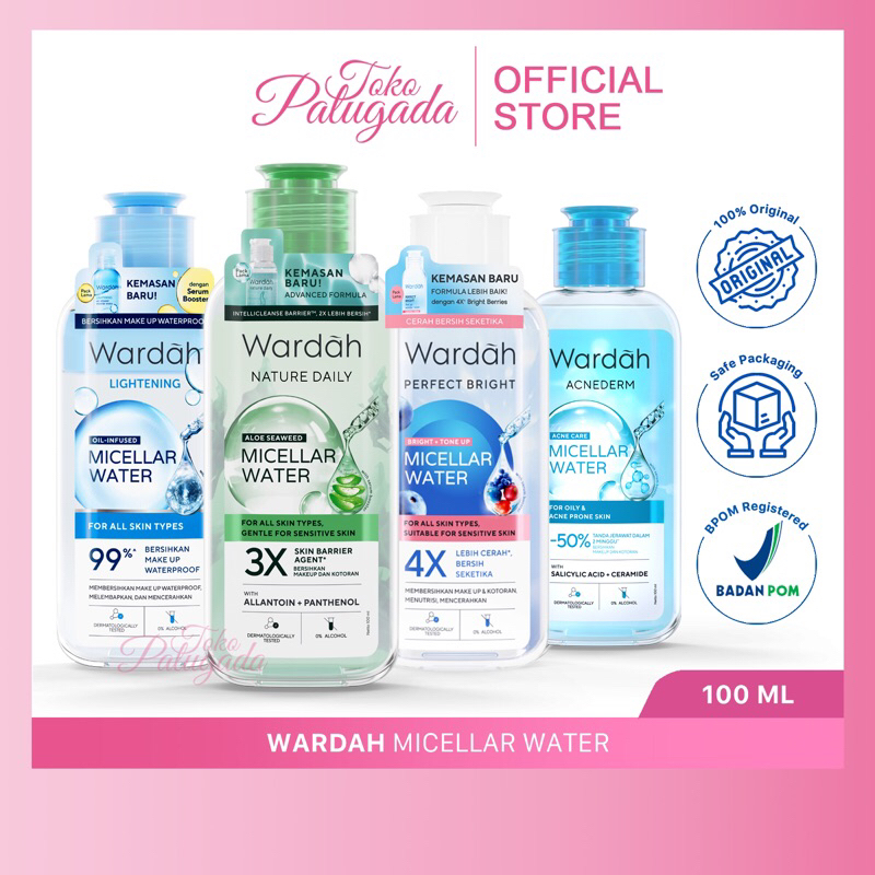 WARDAH Micellar Water - Micellar Water Wardah Seaweed - Micellar Water Wardah Lightening - Micellar 