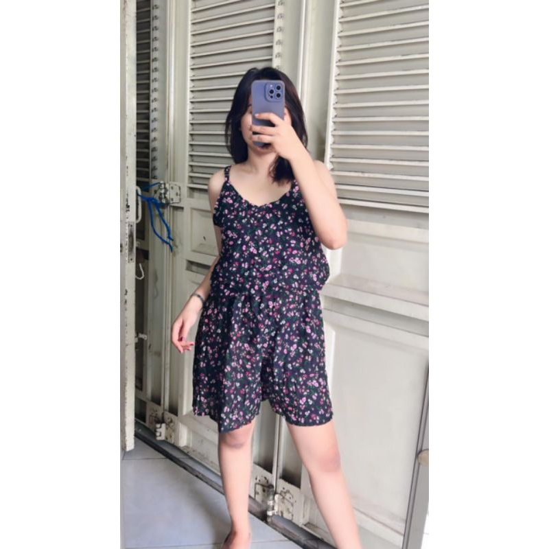 Jumpsuit kipir bali pendek jumbo LD 120