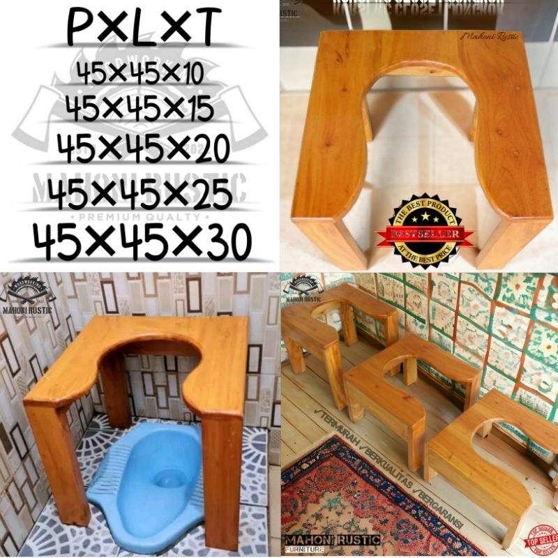 kursi toilet closet jongkok portable kayu kursi lansia