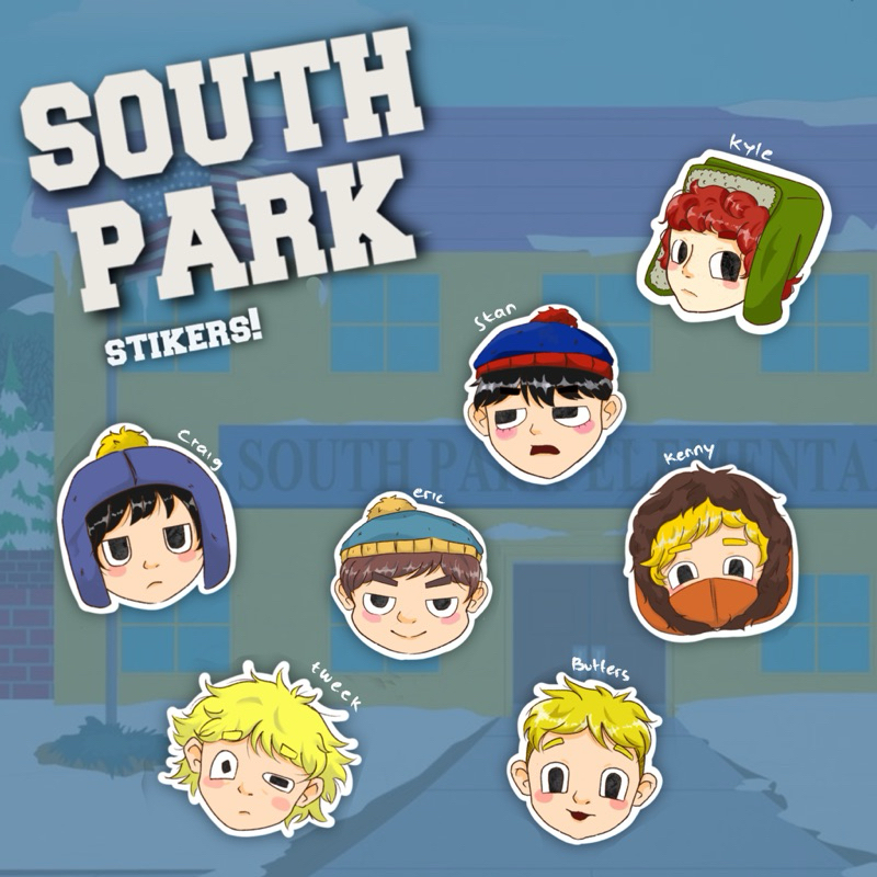

Stiker South Park / South Park stickers / South Park Sticker set/ CF17 leftovers