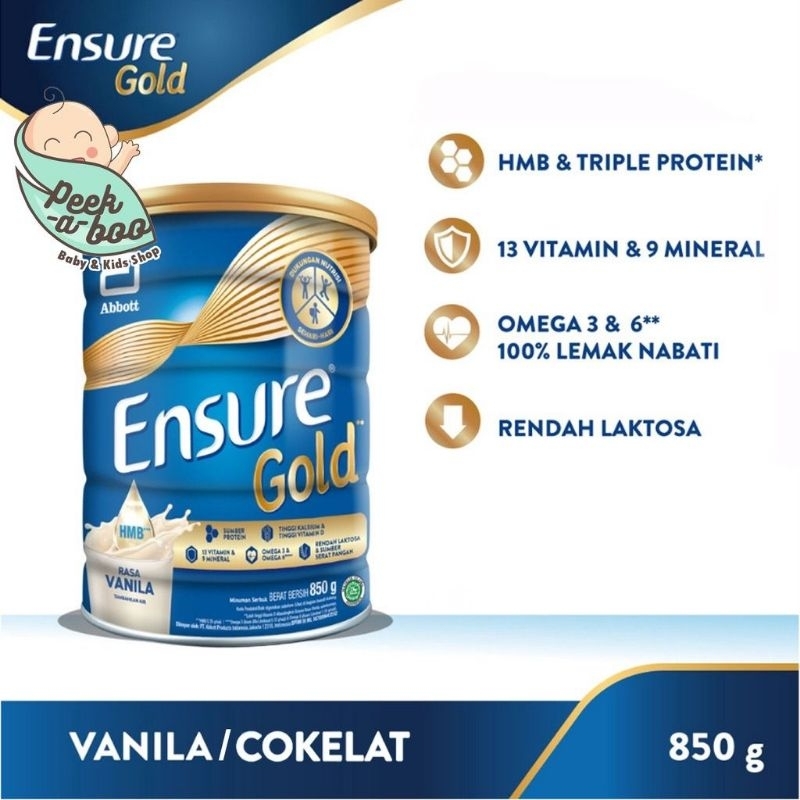 

ENSURE GOLD 850 gr vanilla/coklat