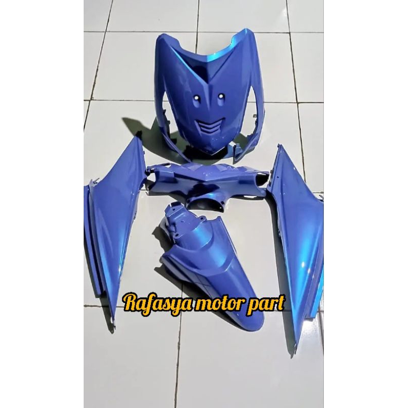 Full Body Honda Beat Karbu Warna Biru/Full Body Halus Beat Karbu Biru Cat Custom