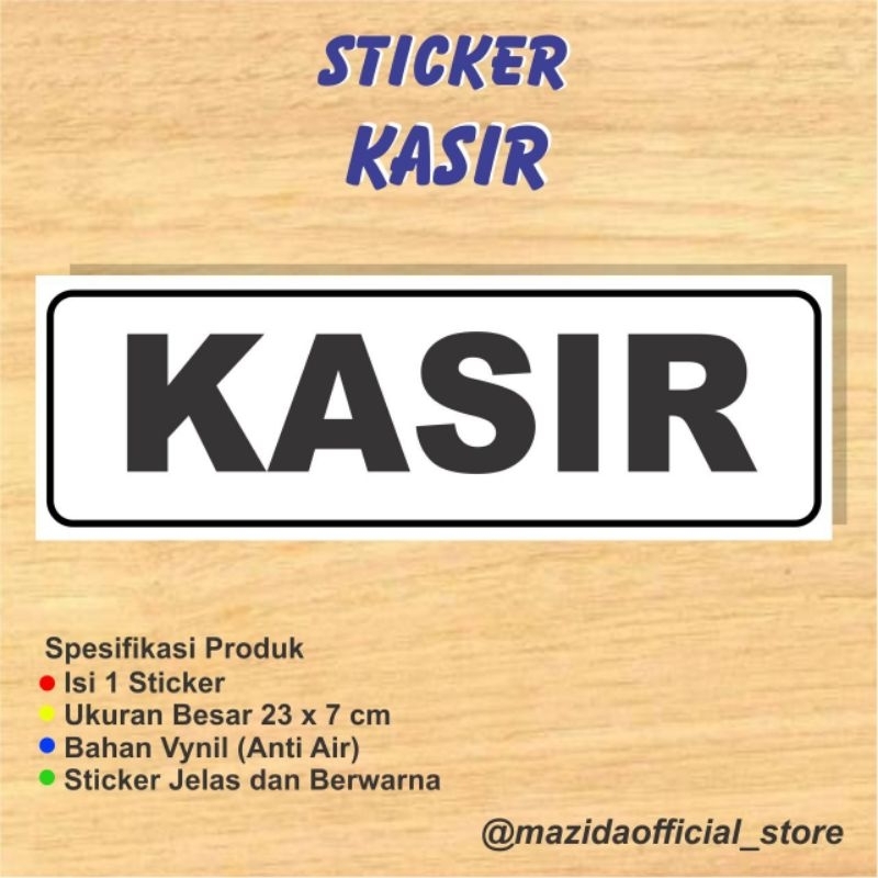 

Sticker Kasir Pembayaran Order Pesan Anti Air