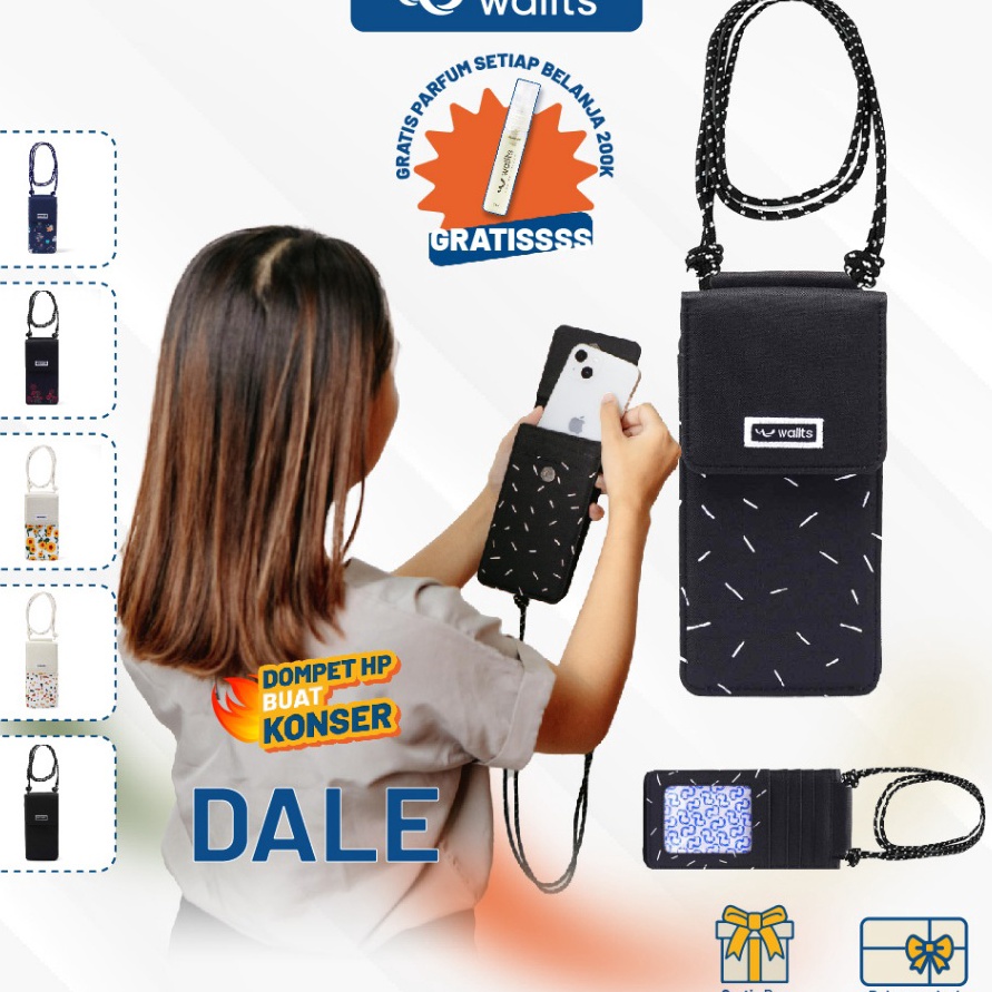 Belanja Cerdas Wallts Dale Phone Wallet  Tas Dompet HP Handphone Selempang Wanita dan Pria Phone Wallet