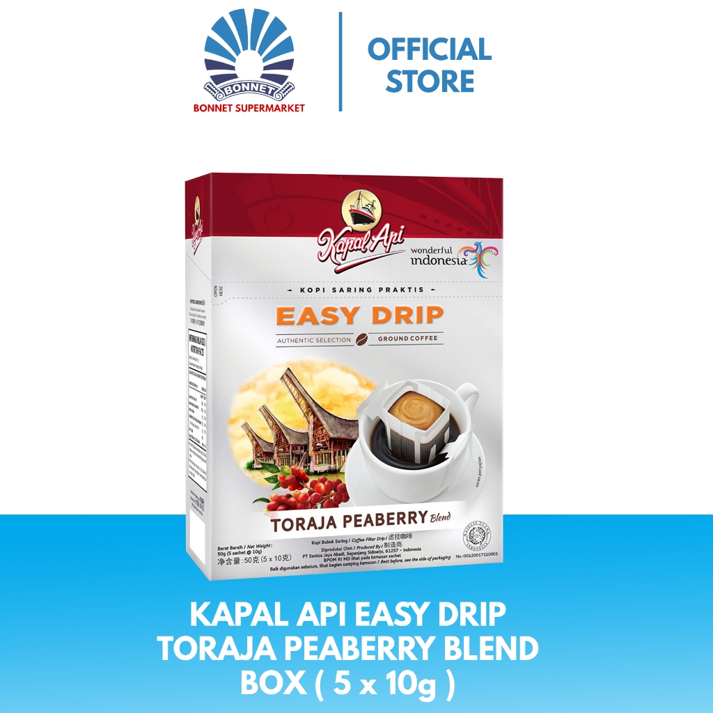 

Kapal Api Drip Toraja Peaberry (5 X 10g) 8991002115316