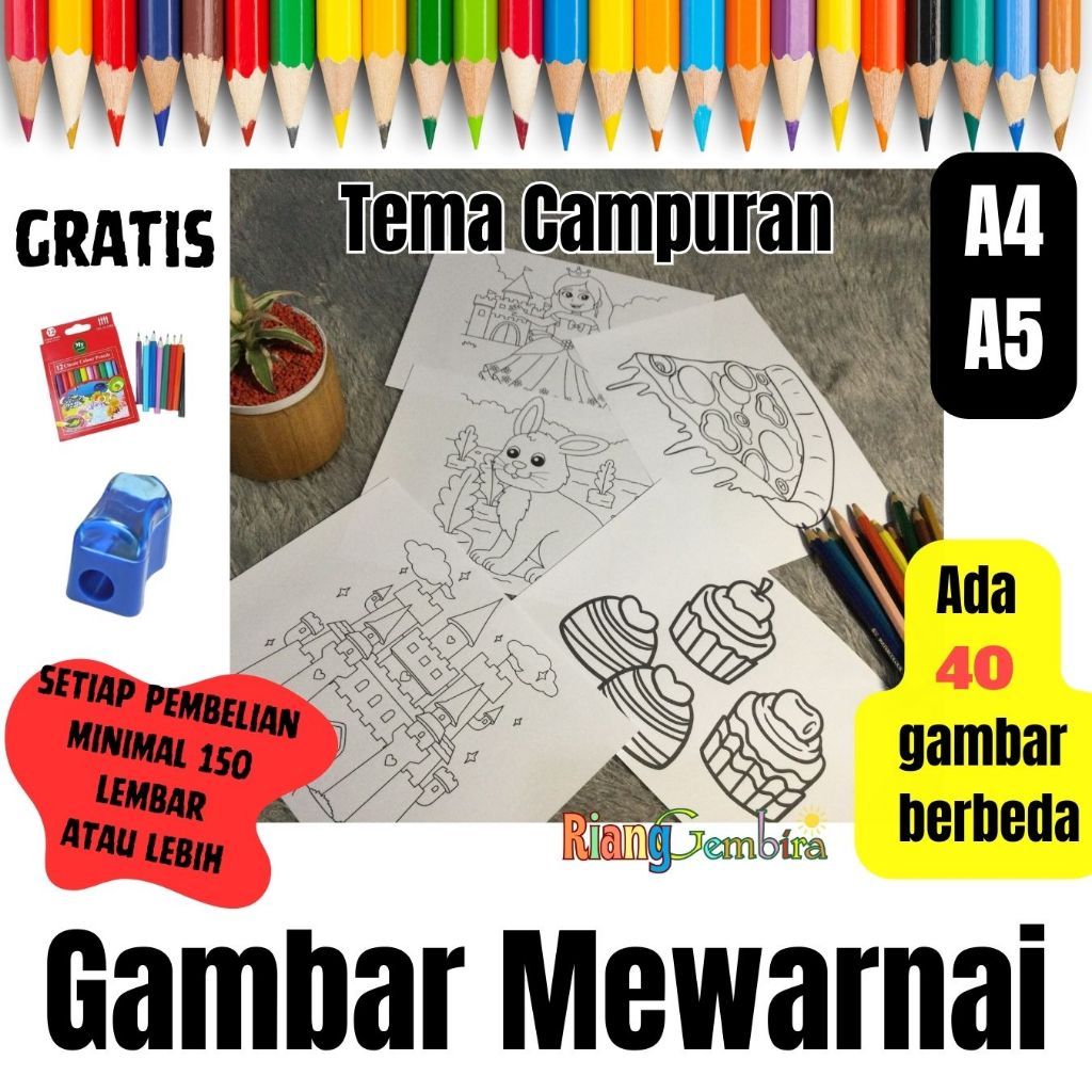 

MEWARNAI GAMBAR SERI CAMPURAN/COLORING PAPER/KERTAS MEWARNAI/COLORING/BEST LEMBAR MEWARNAI/GAMBAR MEWARNAI A4/GAMBAR MEWARNAI A5/GRATIS 5 LEMBAR