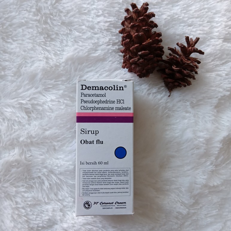 DEMACOLIN | DEMACOLIN SIRUP 60ML | SIRUP FLU BATUK | SIRUP BATUK PILEK | PARACETAMOL | FLU BATUK ANA