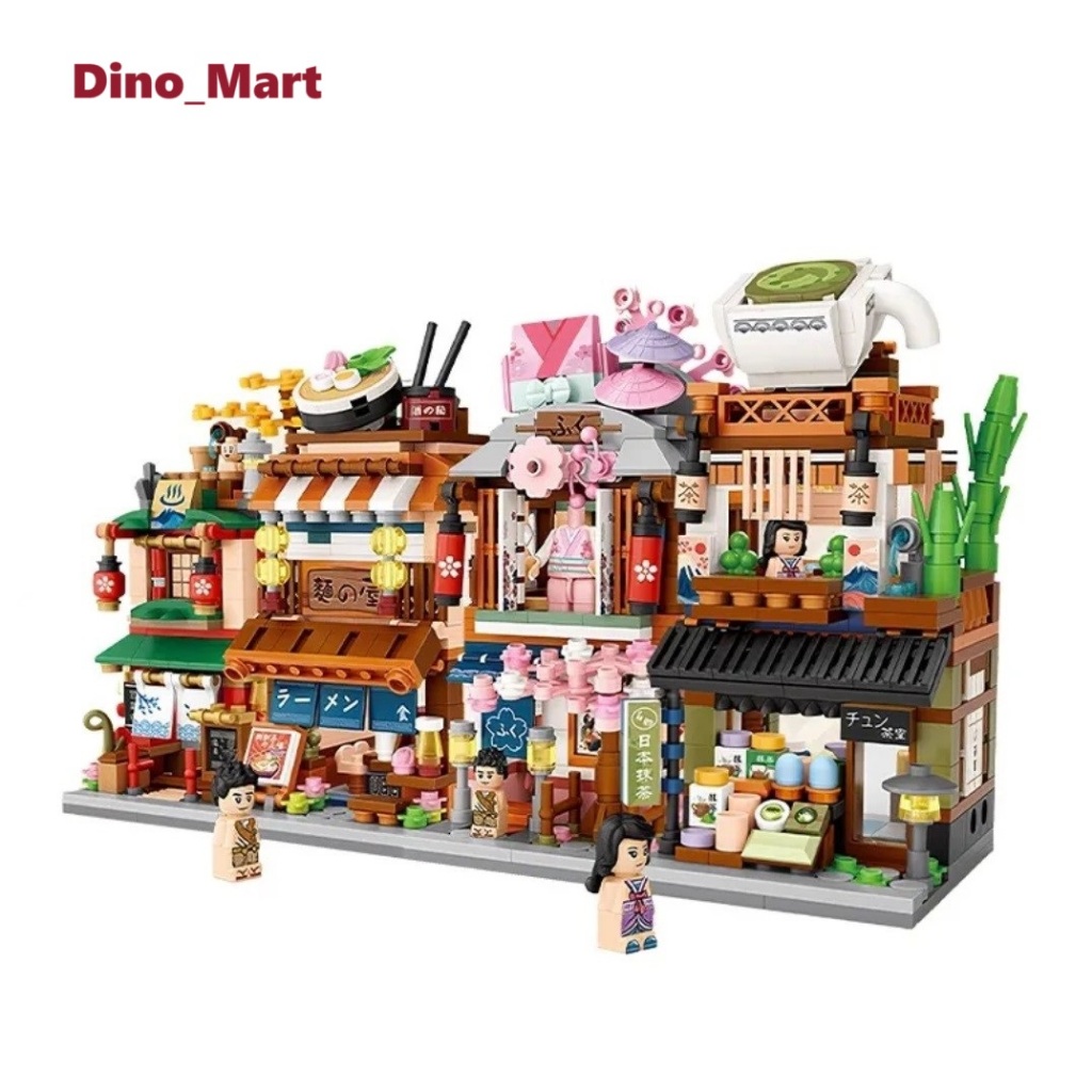 Brick Loz Street Mini - Miniatur Toko dan Tempat di Jepang - Mainan Anak