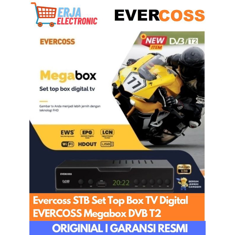 Evercoss STB Set Top Box TV Digital EVERCOSS Megabox DVB T2