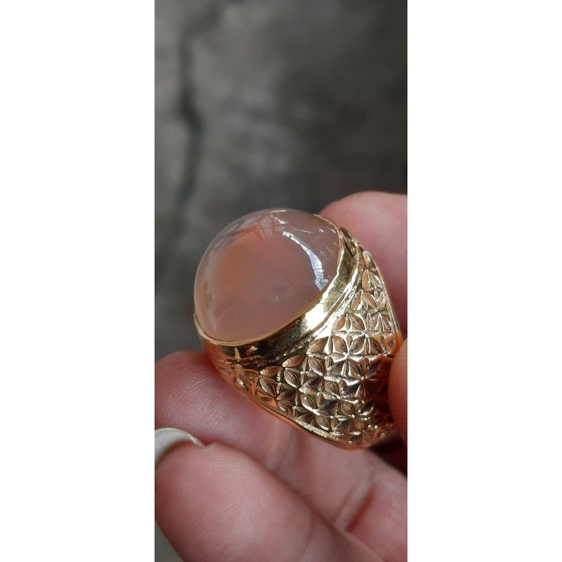 cincin batu akik anggur/cimpago combong