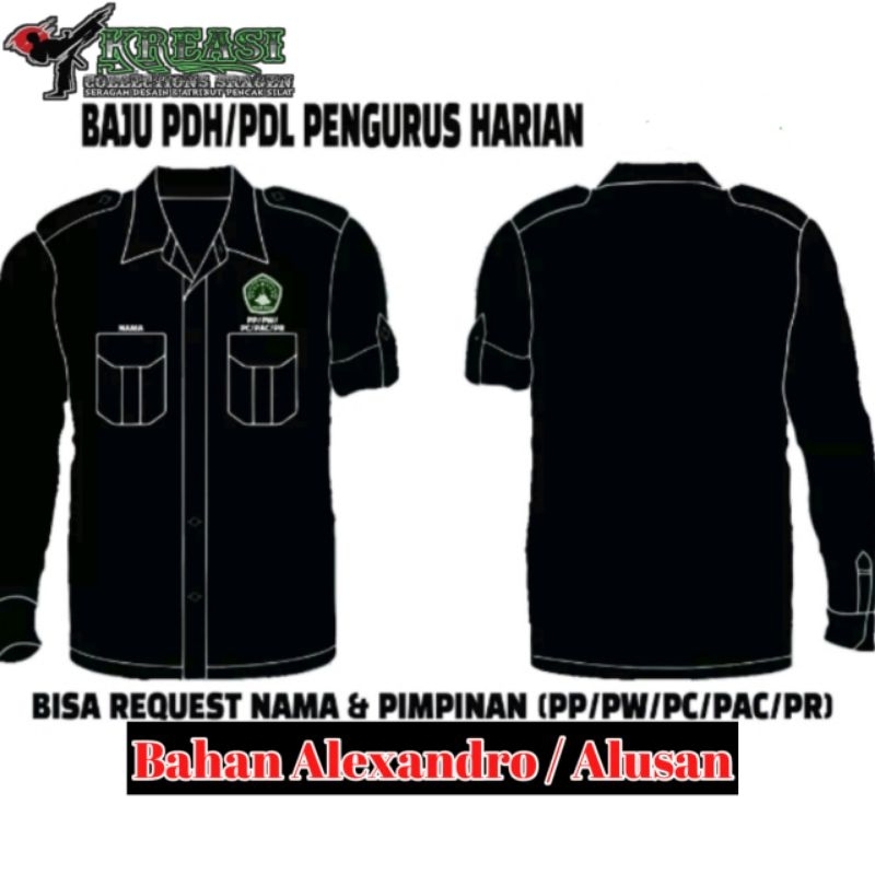 Kemeja safari / PdL / pdh pagar nusa Bordir custom